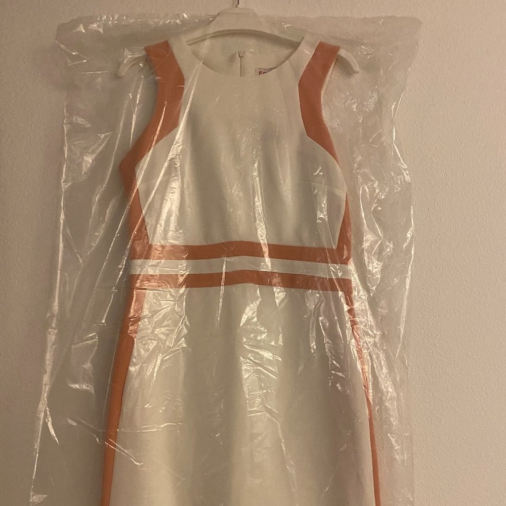 Fontana 2.0 White & Pink Sheath Dress - M - Picture 5 of 6
